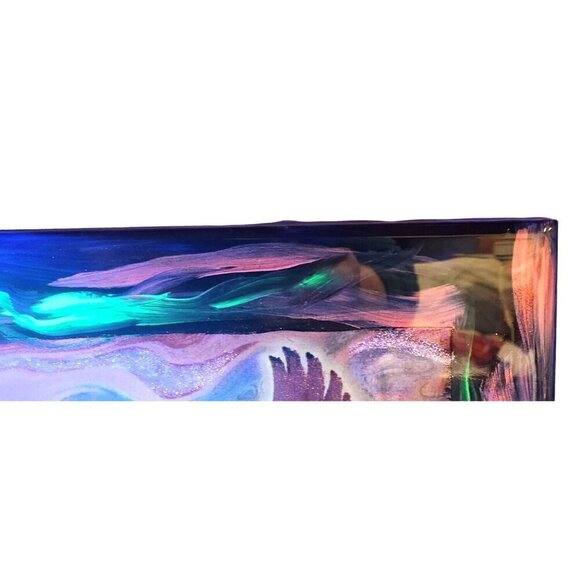 Eagle Wall Art or Large trivet tile With Abstract Background Handmade Resin top - Picture 3 of 13